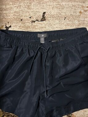 H&M Dark Blue Elastic Waist Swim Shorts